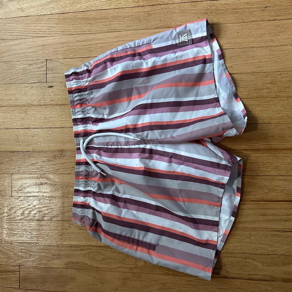 Topman Women's Multicolor Striped Athletic Shorts